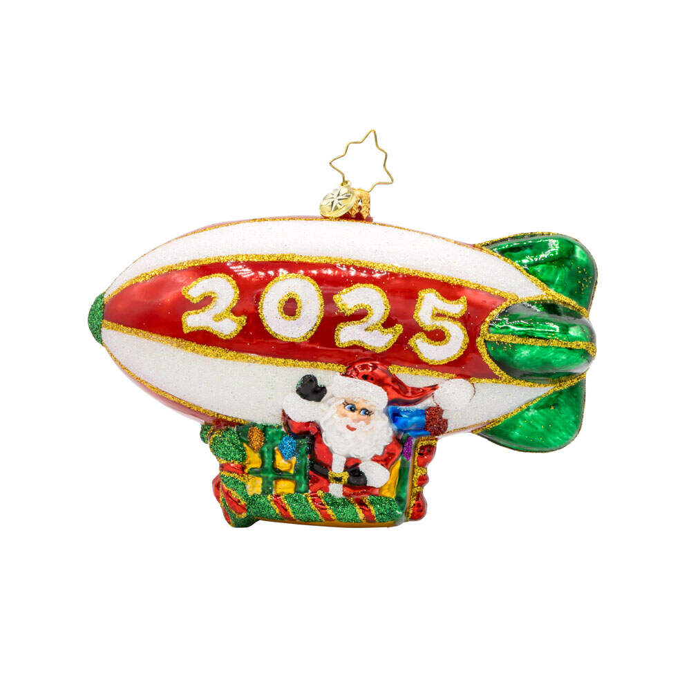 2025 Dated Ornaments 2025 Flying Over The Years - No Box by Christopher Radko-1