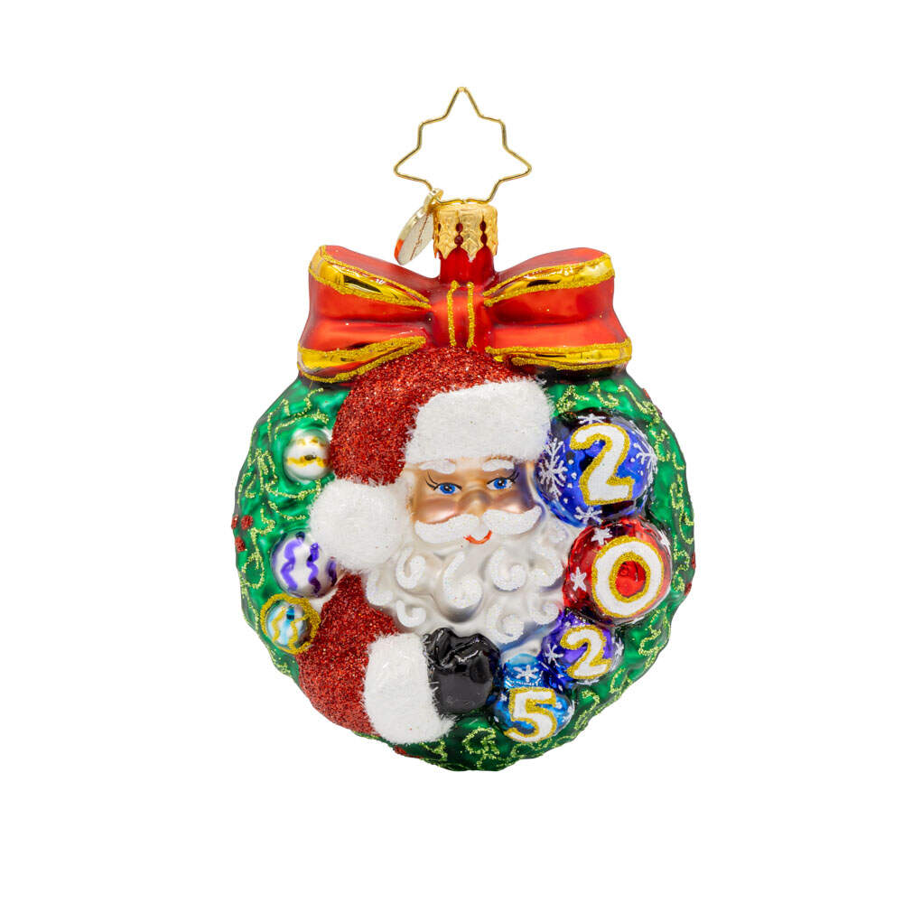 2025 Dated Ornaments Smiling Through 2025-Gem - No Box by Christopher Radko-1