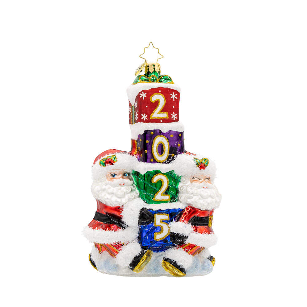 2025 Dated Ornaments Gift Giving Santa's 2025 - No Box by Christopher Radko-1
