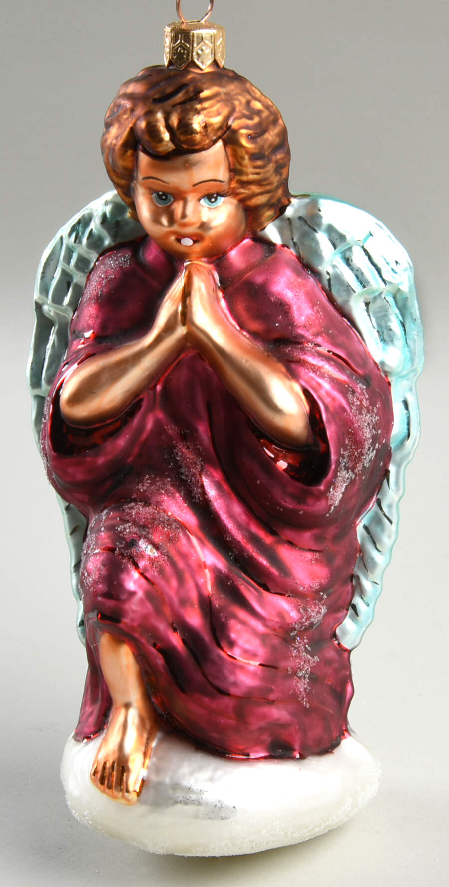 Angel Ornaments (Blown Glass) Goodnight Prayer-Red - No Box by Christopher Radko-1