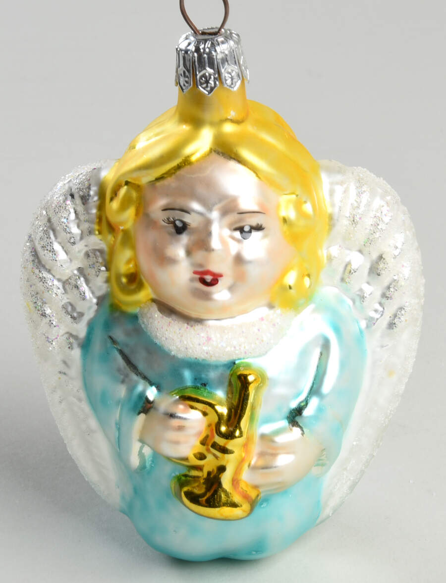 Angel Ornaments (Blown Glass) Mama's Little Angel-Blue - No Box by Christopher Radko-1