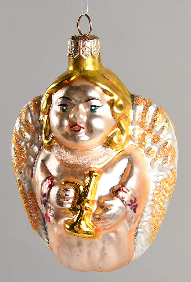 Angel Ornaments (Blown Glass) Mama's Little Angel-Gold - No Box by Christopher Radko-1
