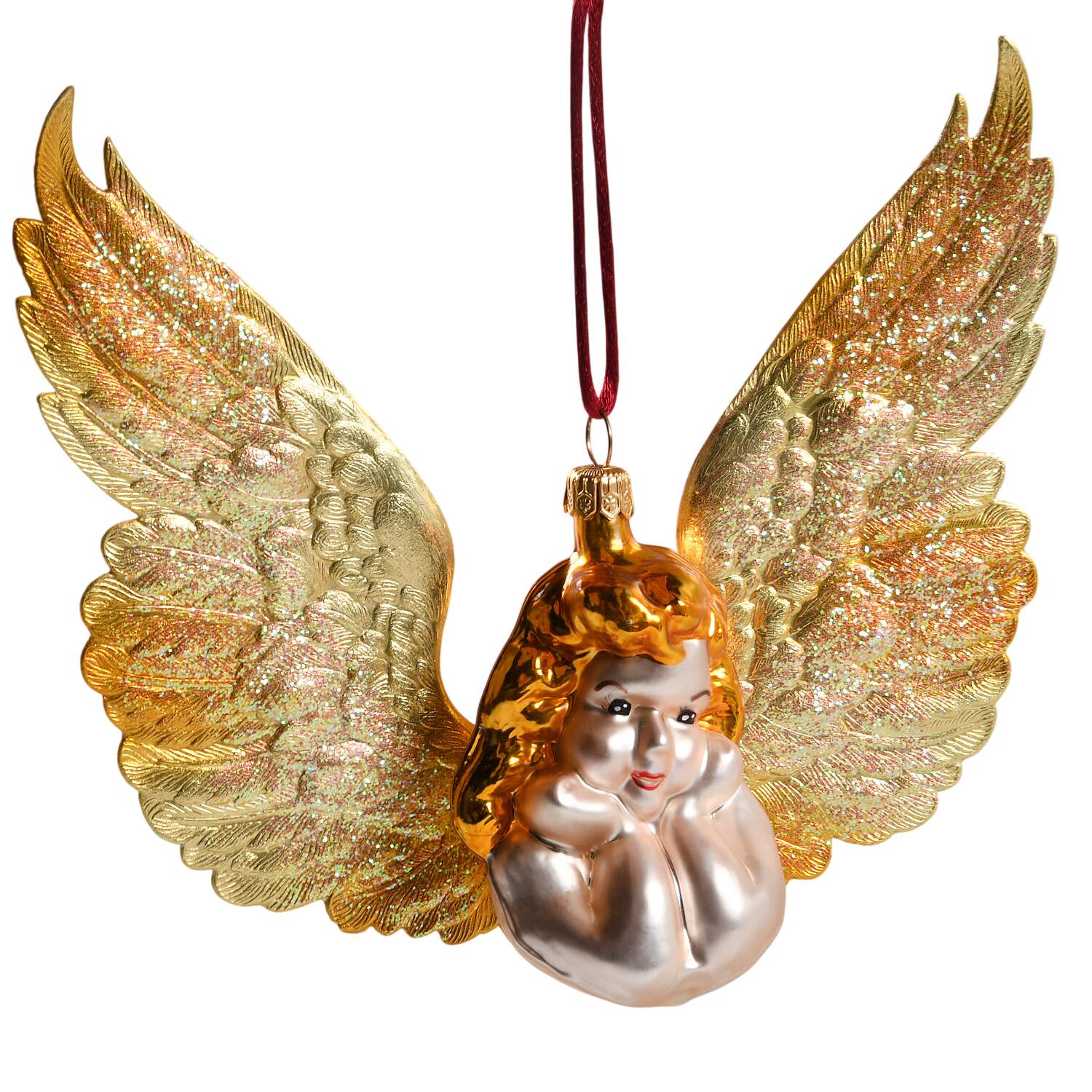 Angel Ornaments (Blown Glass) Angel On High - No Box by Christopher Radko-1