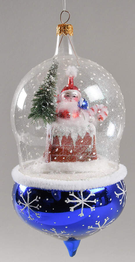 Santa Italian Flair Ornaments Midnight Visit - No Box by Christopher Radko-1