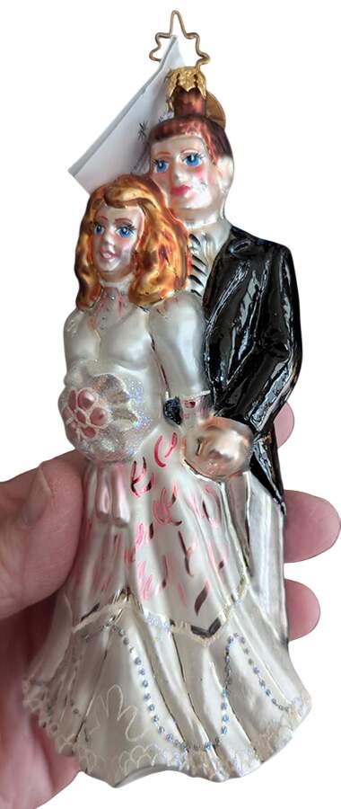 Bridal Delights-Wedding Ornaments Old Fashioned  Wedding-Couple - No Box by Christopher Radko-1