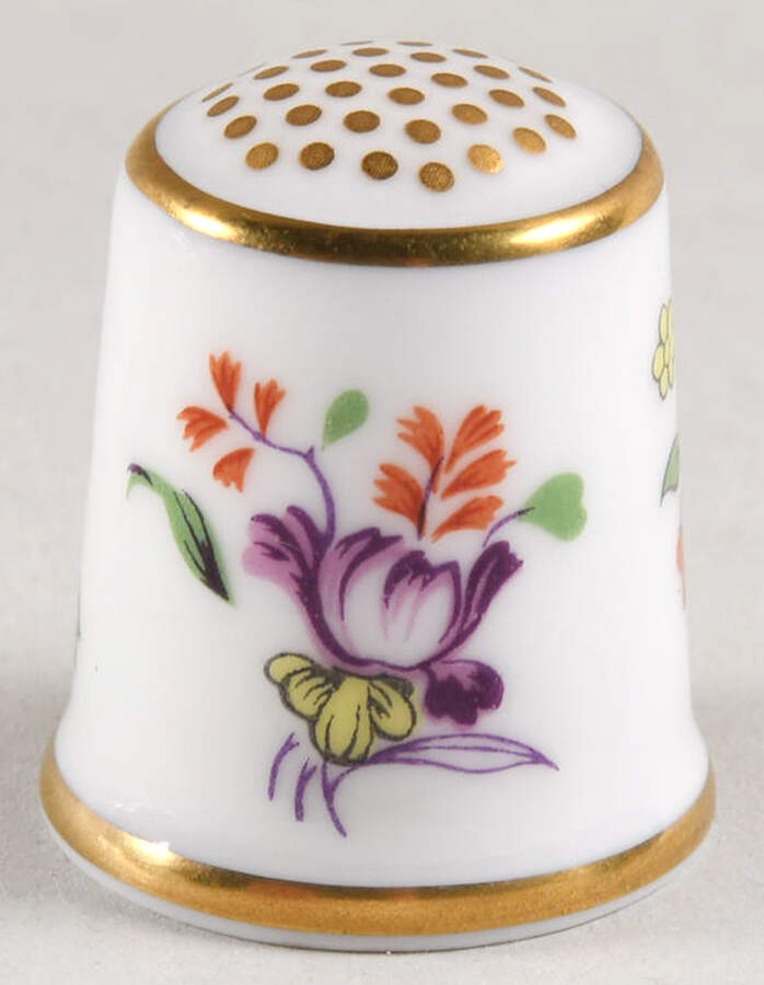 The Historical Thimble Collection Flower Sprig - No Box by Royal Crown Derby-1