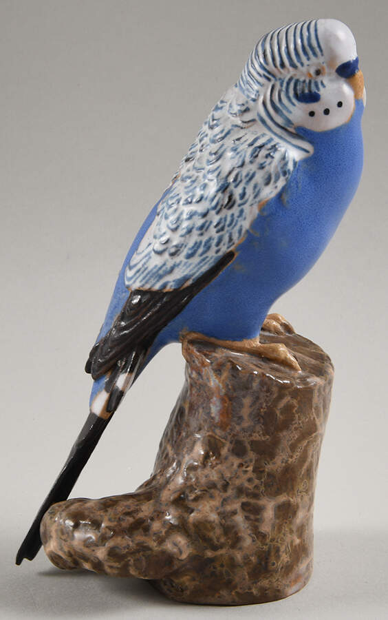 Birds Budgerigar-Blue - No Box by Royal Copenhagen-1