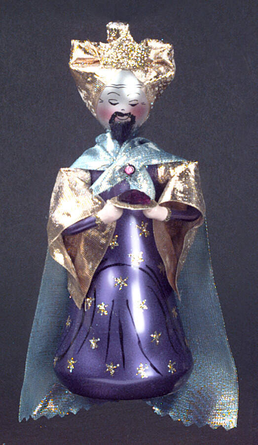 Nativity-Italian Flair Royal Journey-Wise Men/Purple - No Box by Christopher Radko-1