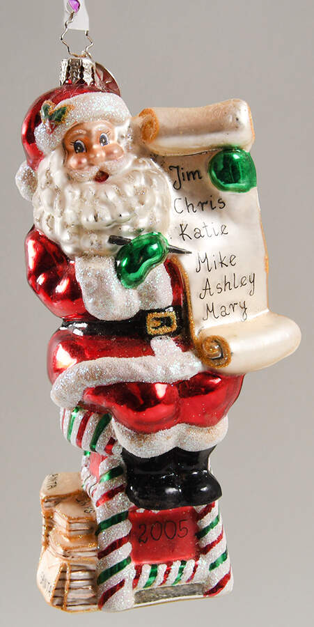 2005 Dated Ornaments Checking It Twice - No Box by Christopher Radko-1
