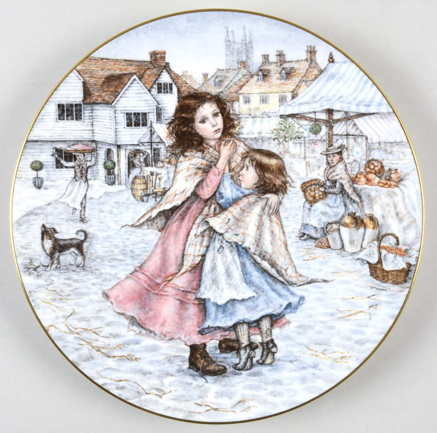 The Nspcc Christmas Plate A Christmas Wish - With Box Bx1988 by Royal Worcester-1