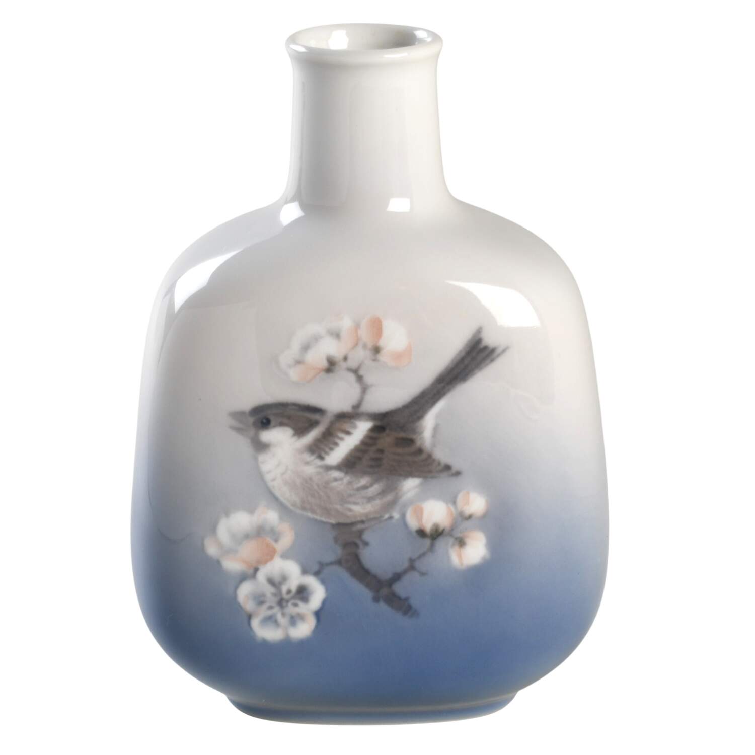 Royal Copenhagen Vase Sparrow Bird Scene Vase - No Box by Royal Copenhagen-1