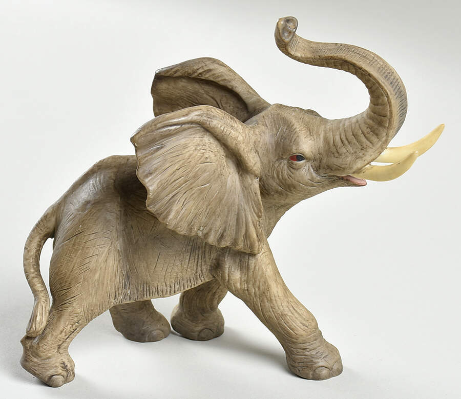 Sadek Animal Figurines Gray Elephant Trunk Up - No Box by Sadek-1