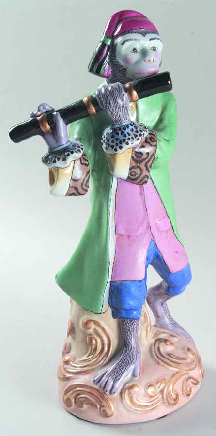 Sadek Animal Figurines Monkey With Flute - With Box by Sadek-1