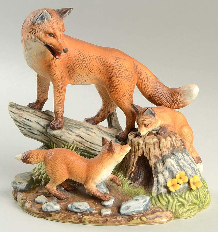 Sadek Animal Figurines Red Fox Family - Boxed by Sadek-1