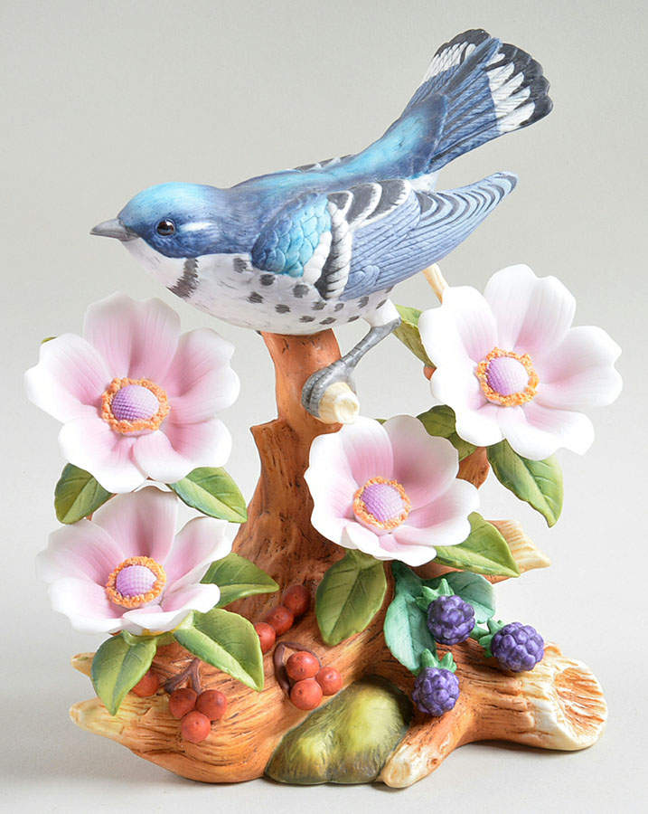 Sadek Bird Figurines Cerulean Warbler - No Box by Sadek-1