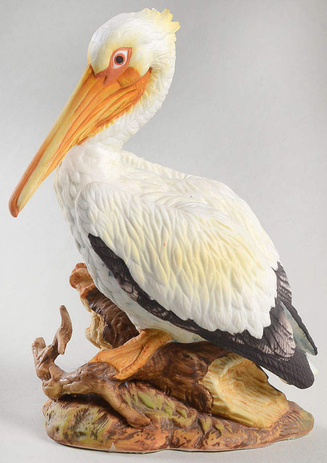 Sadek Bird Figurines White Pelican-Black Tail - No Box by Sadek-1
