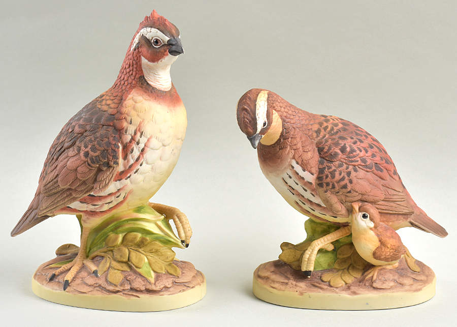Sadek Bird Figurines Bobwhite Quail - Pair - Boxed by Sadek-1