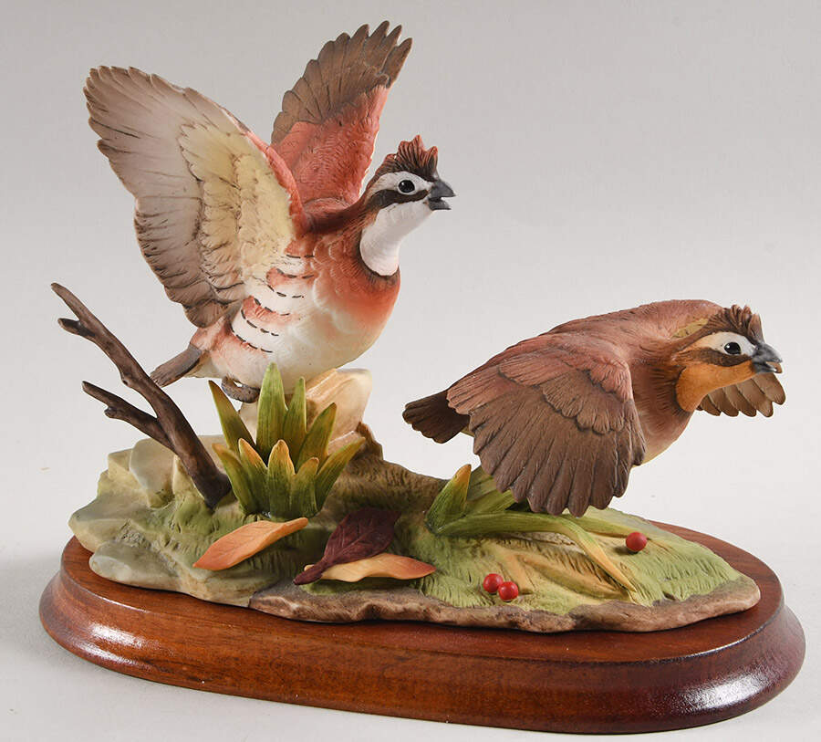 Sadek Bird Figurines Double Bobwhite - Boxed by Sadek-1