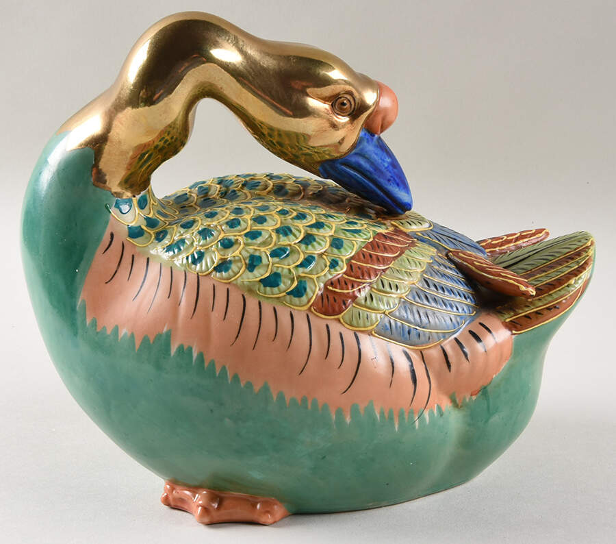 Sadek Bird Figurines Goose-Head Back - No Box by Sadek-1