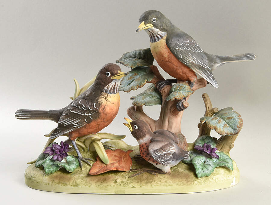 Sadek Bird Figurines Robin Family - No Box by Sadek-1