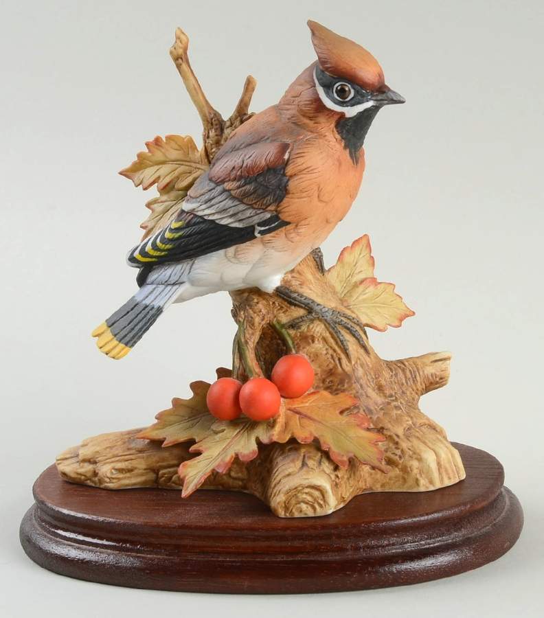 Sadek Bird Figurines Cedar Waxwing - With Box by Sadek-1