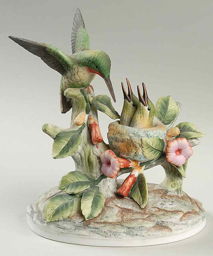 Sadek Bird Figurines Ruby Throated Hummingbird - 1 - No Box by Sadek-1