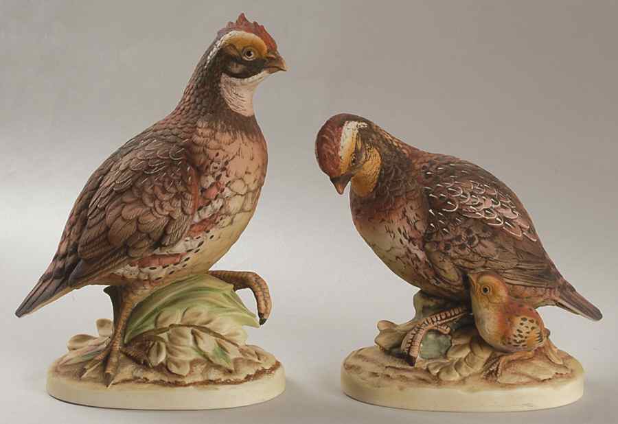 Sadek Bird Figurines Bobwhite Quail-Pair - Boxed by Sadek-1