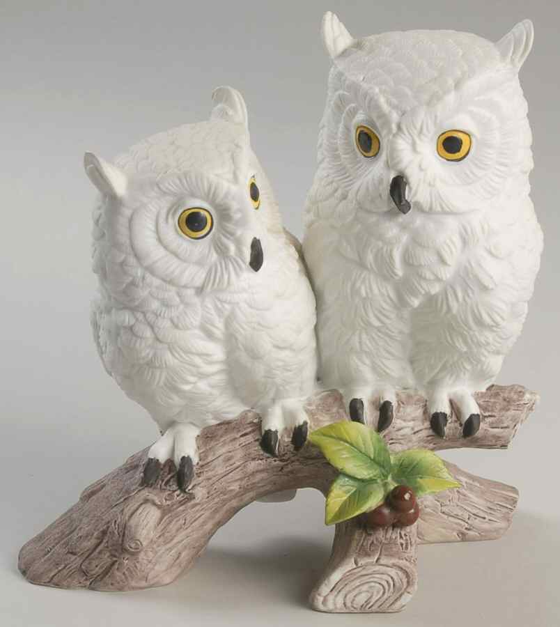 Sadek Bird Figurines Snowy Owls - No Box by Sadek-1