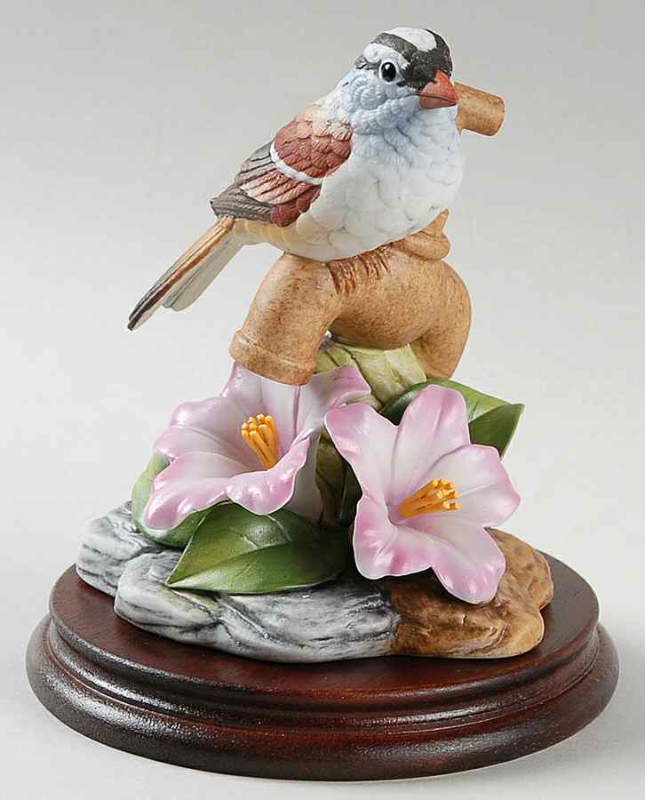 Sadek Bird Figurines White Crowned Sparrow - Boxed by Sadek-1