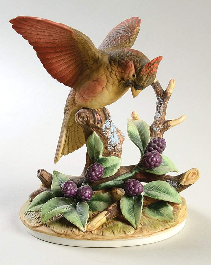 Sadek Bird Figurines Cardinal With Berries-Female - No Box Nb309b by Sadek-1