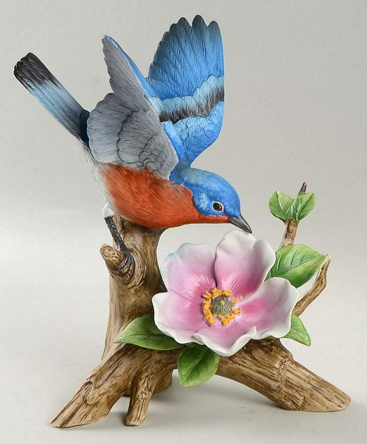 Sadek Bird Figurines Bluebird - Boxed by Sadek-1