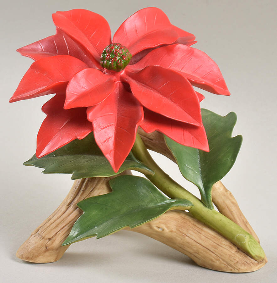 Sadek Flower Figurines Red Poinsettia - Boxed by Sadek-1