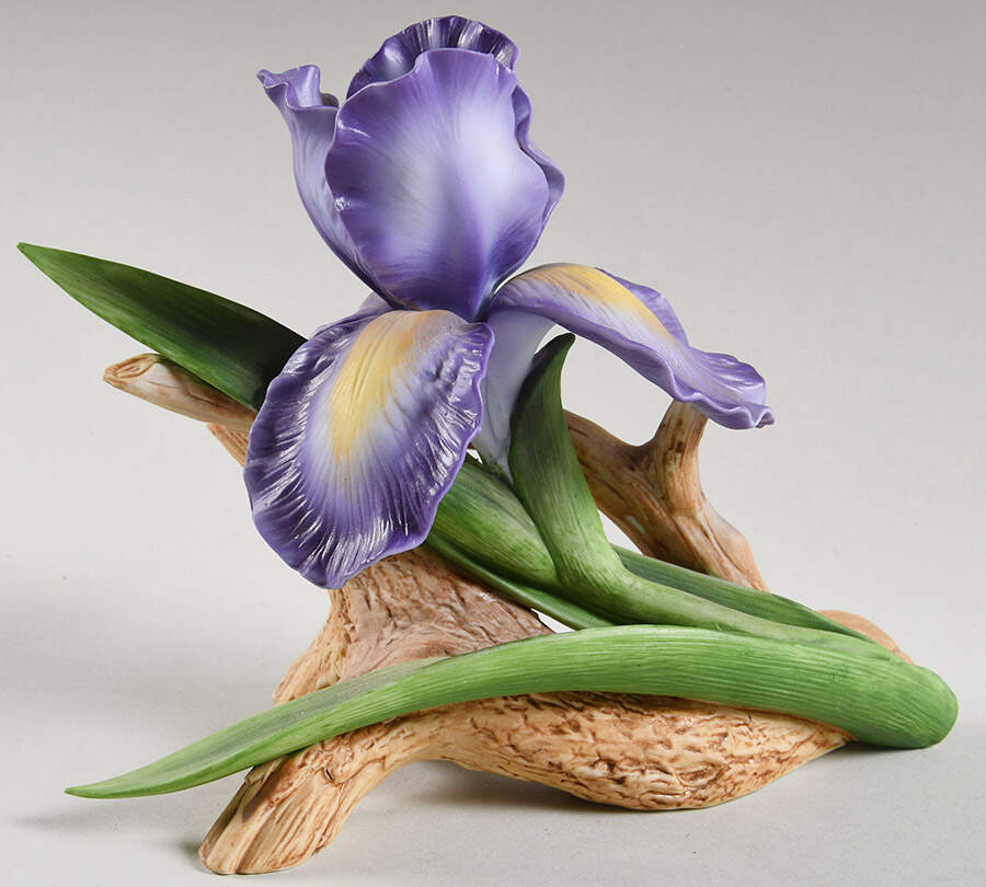Sadek Flower Figurines Purple Mere Iris - Boxed by Sadek-1