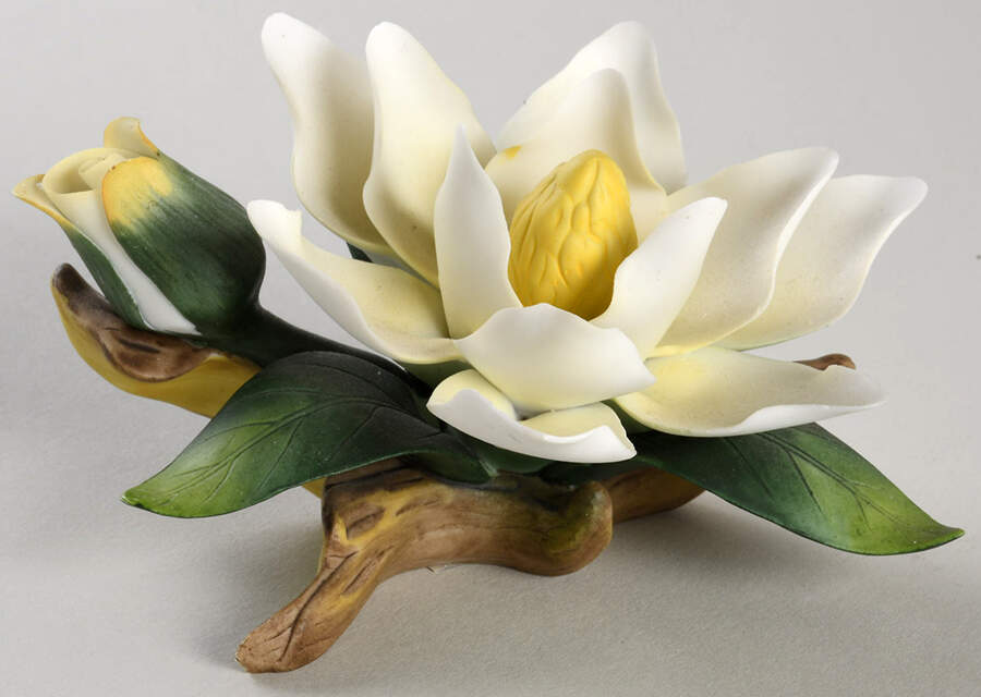 Sadek Flower Figurines Petite White Magnolia - Boxed by Sadek-1