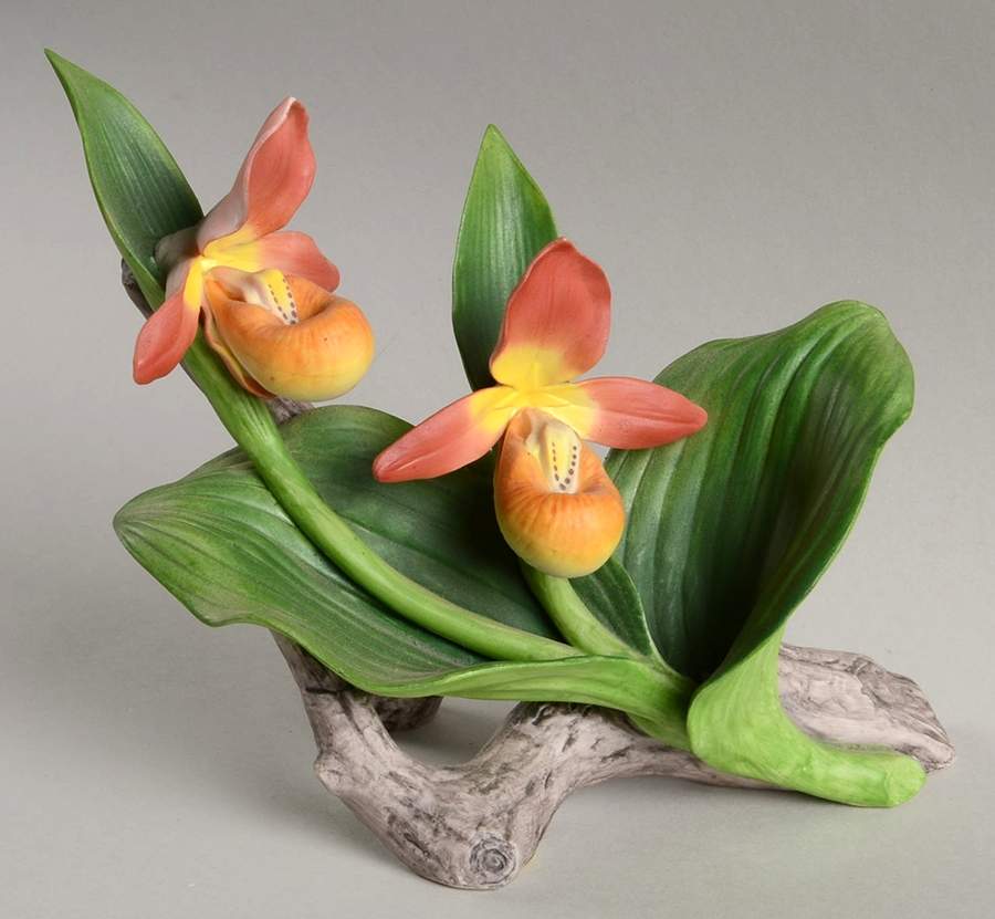 Sadek Flower Figurines Lady Slipper  - Boxed by Sadek-1