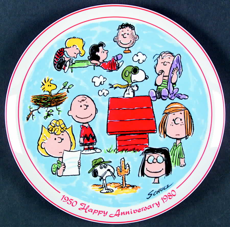 Peanuts 30th Anniversary Plate Happy Anniversary - With Box by Schmid-1