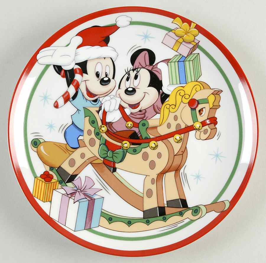Walt Disney Characters Annual Plate Mickey & Minnie Rocking Christmas - Boxed by Schmid-1