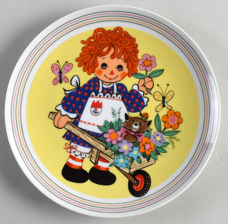 Raggedy Ann Annual Plate Sunshine Wagon - With Box by Schmid-1