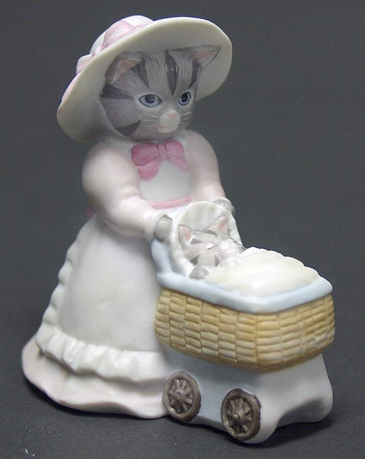 Kitty Cucumber Pushing Baby Carriage - No Box by Schmid-1