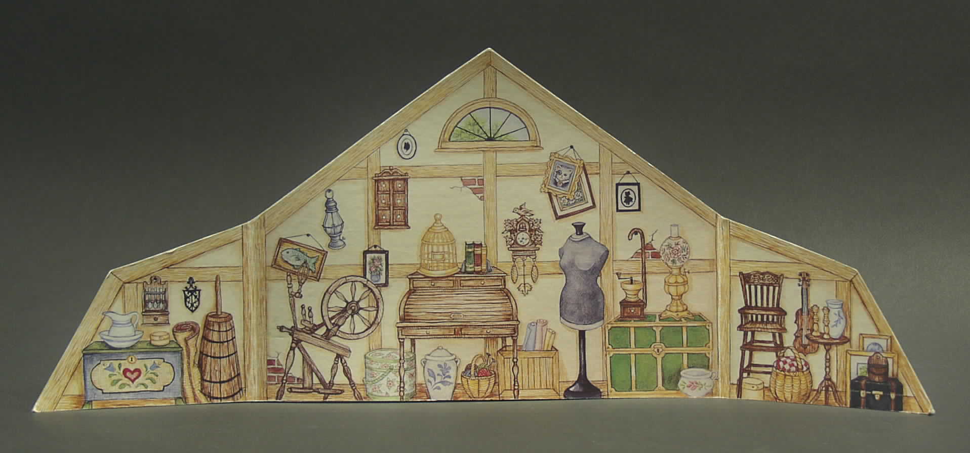 Kitty Cucumber Attic Backdrop - Boxed by Schmid-1