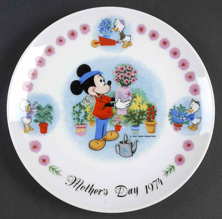 Disney Mothers Day Plate Flowers For Mother - No Box by Schmid-1