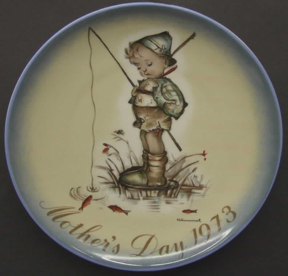 Hummel Mothers Day Plate Little Fisherman - No Box by Schmid-1