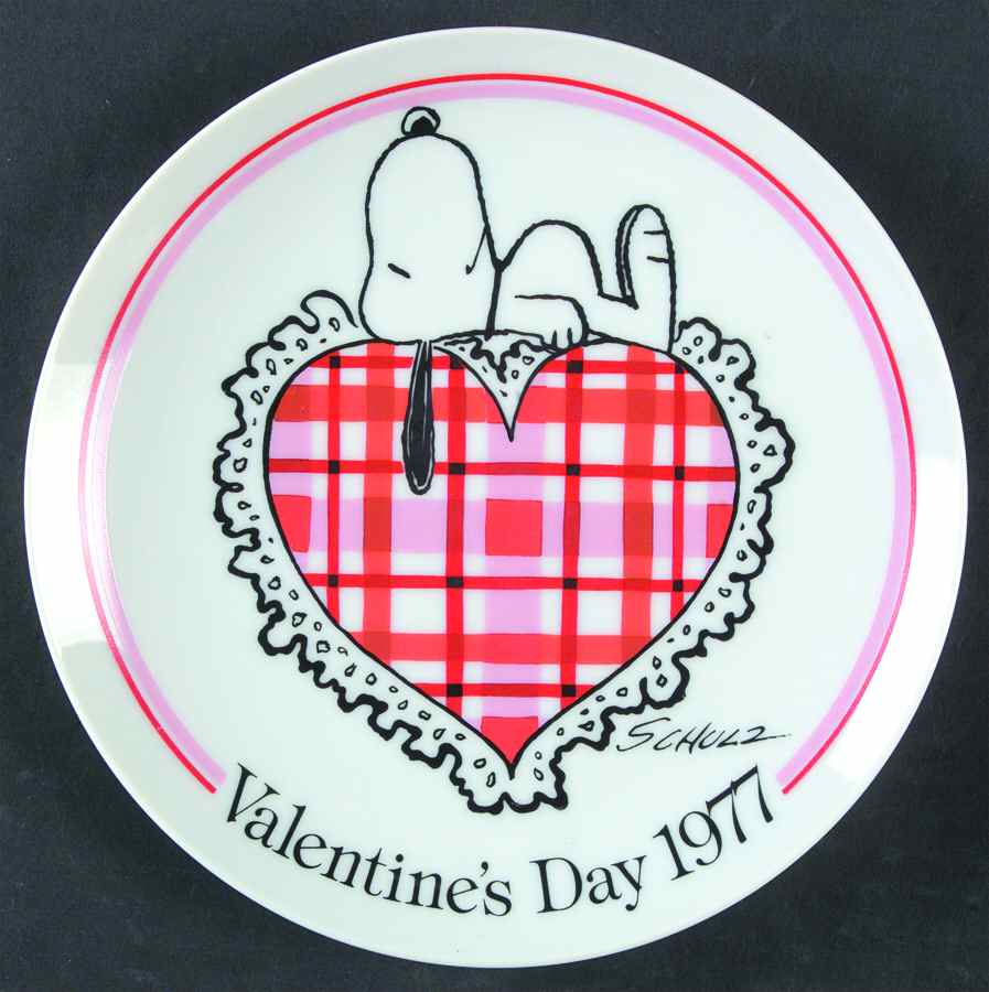 Peanuts Valentine Plate Home Is Where The Heart Is - With Box by Schmid-1