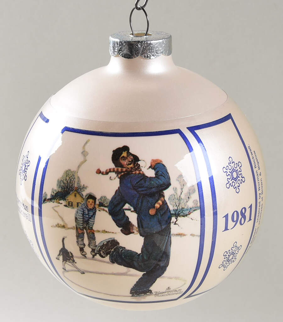 Norman Rockwell Ball Ornament Gay Blades - Boxed by Schmid-1