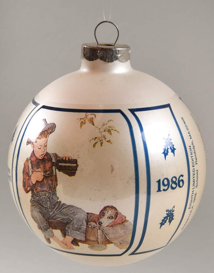 Norman Rockwell Ball Ornament Mysterious Malady - Boxed by Schmid-1