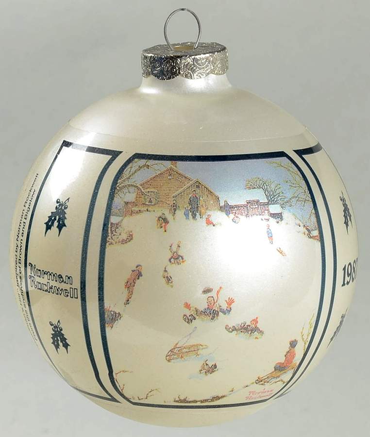 Norman Rockwell Ball Ornament Deadman's Hill - Boxed by Schmid-1