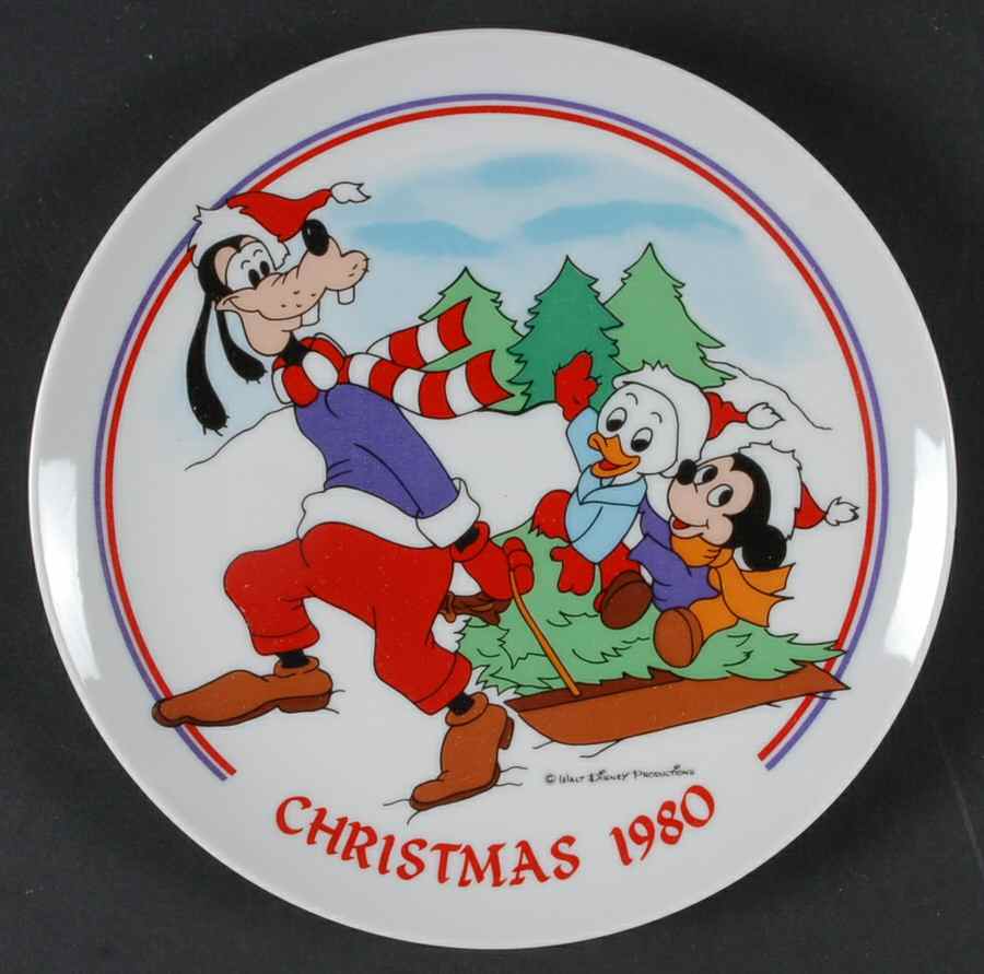 Disney Christmas Plate Sleigh Ride - No Box by Schmid-1