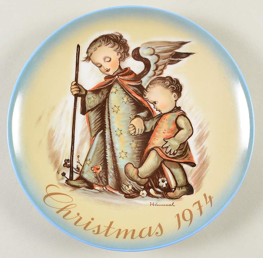 Hummel Christmas Plate Guardian Angel - No Box by Schmid-1