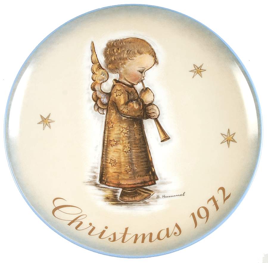 Hummel Christmas Plate Angel With Flute - Boxed by Schmid-1