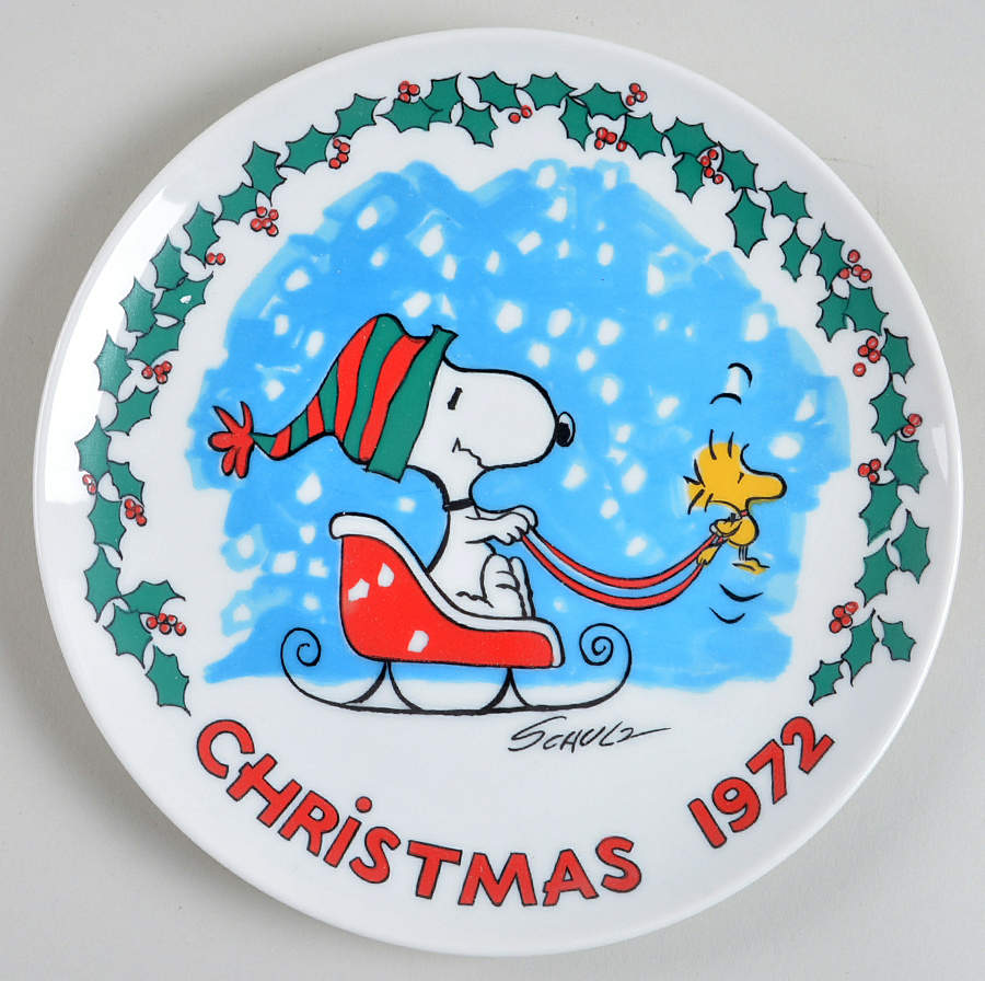 Peanuts Christmas Snoopy Guides The Sleigh - With Box by Schmid-1
